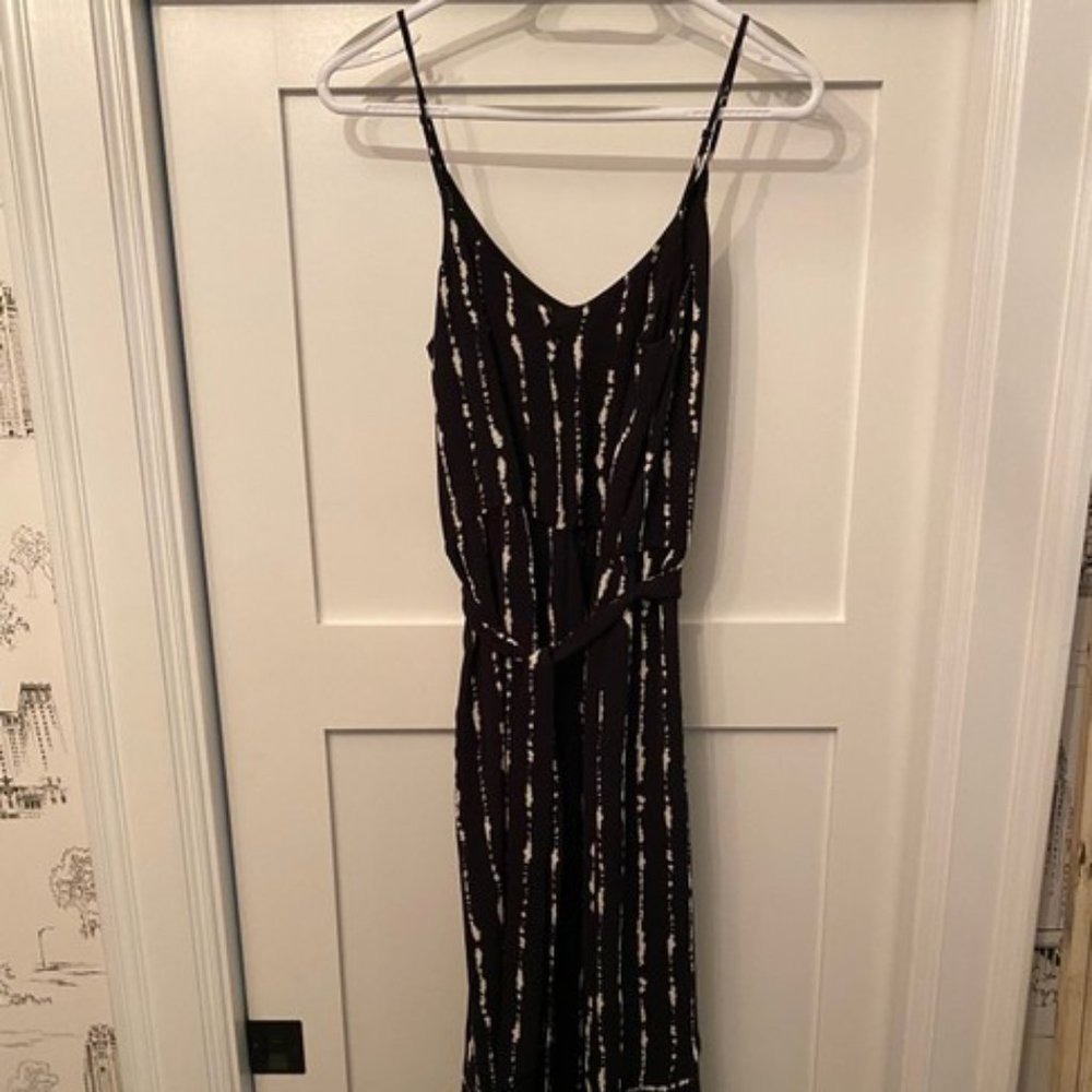 Vince Camuto Black/White Wrap Cocktail Dress